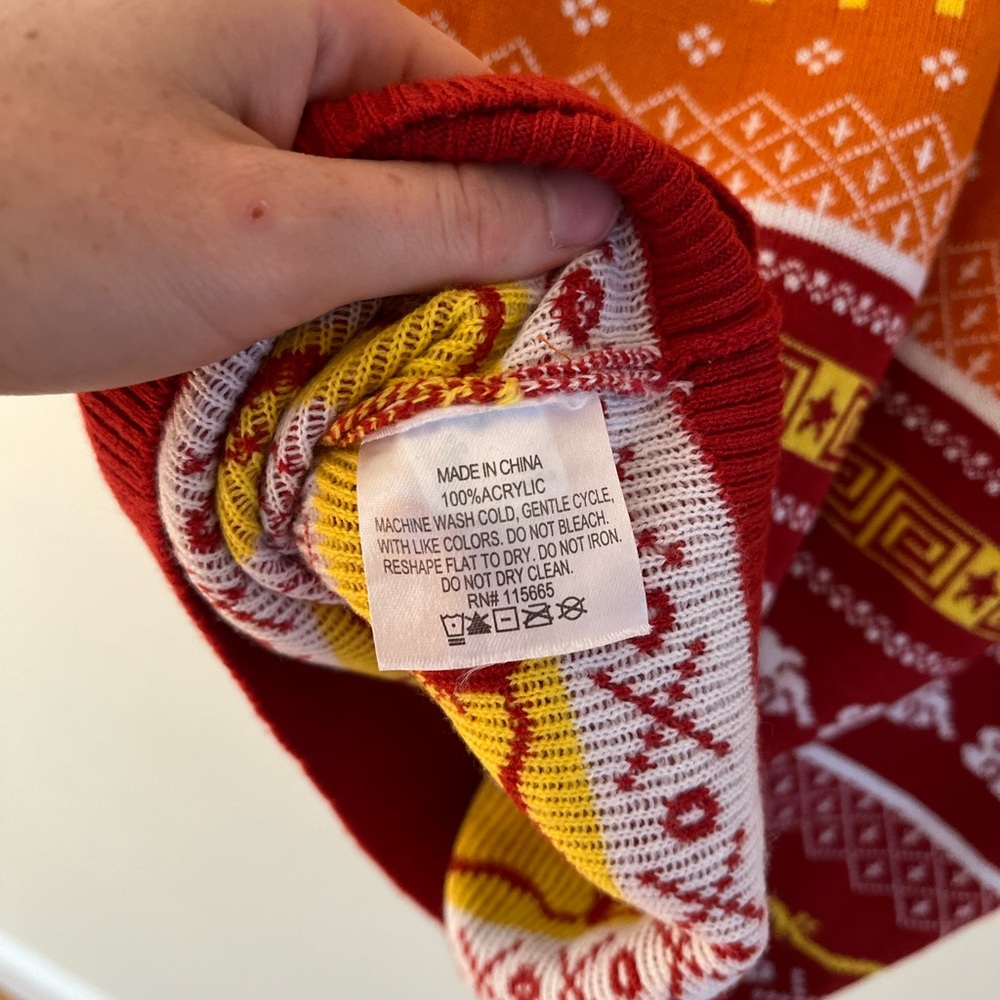 Dragon Ball Z Sweater Mens Ugly Christmas Size M Orange Red - Picture 5 of 6